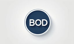 Bold 'logo' text in modern typeface with 3D effect and deep blue color on white background, encased in thin circular border.