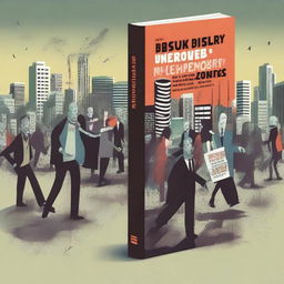 A creative and eye-catching book cover featuring the theme of unemployment and zombies