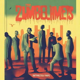 A creative and eye-catching book cover featuring the theme of unemployment and zombies