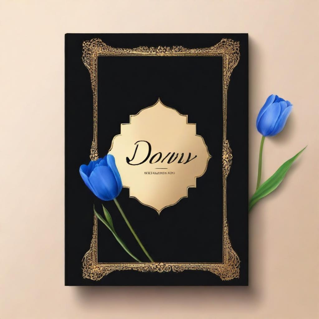 Create a black book cover with the title 'DEV' prominently displayed