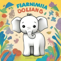 Crie uma capa para um livro infantil de colorir que apresenta vários animais