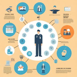 An infographic depicting common career paths, including roles such as doctor, engineer, teacher, artist, and entrepreneur