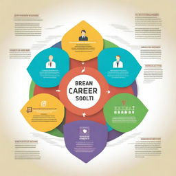 An infographic depicting common career paths, including roles such as doctor, engineer, teacher, artist, and entrepreneur