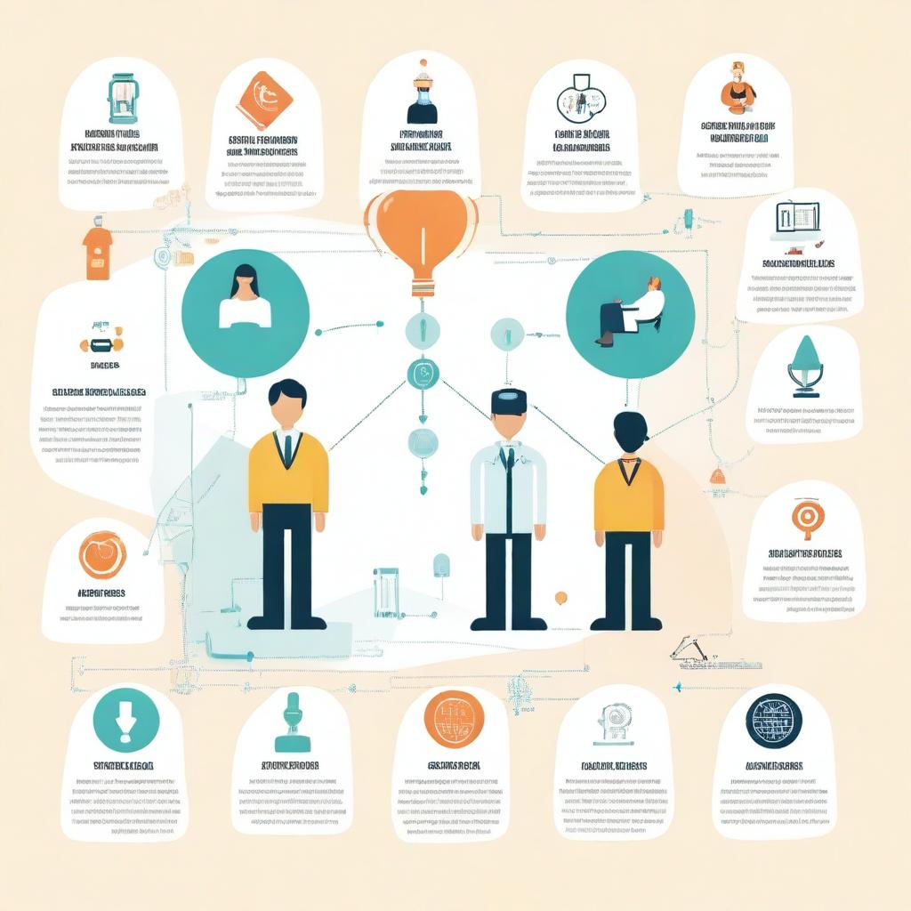 An infographic depicting common career paths, including roles such as doctor, engineer, teacher, artist, and entrepreneur