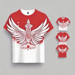 Create a t-shirt design themed around Indonesian Independence Day, 17th August 1945