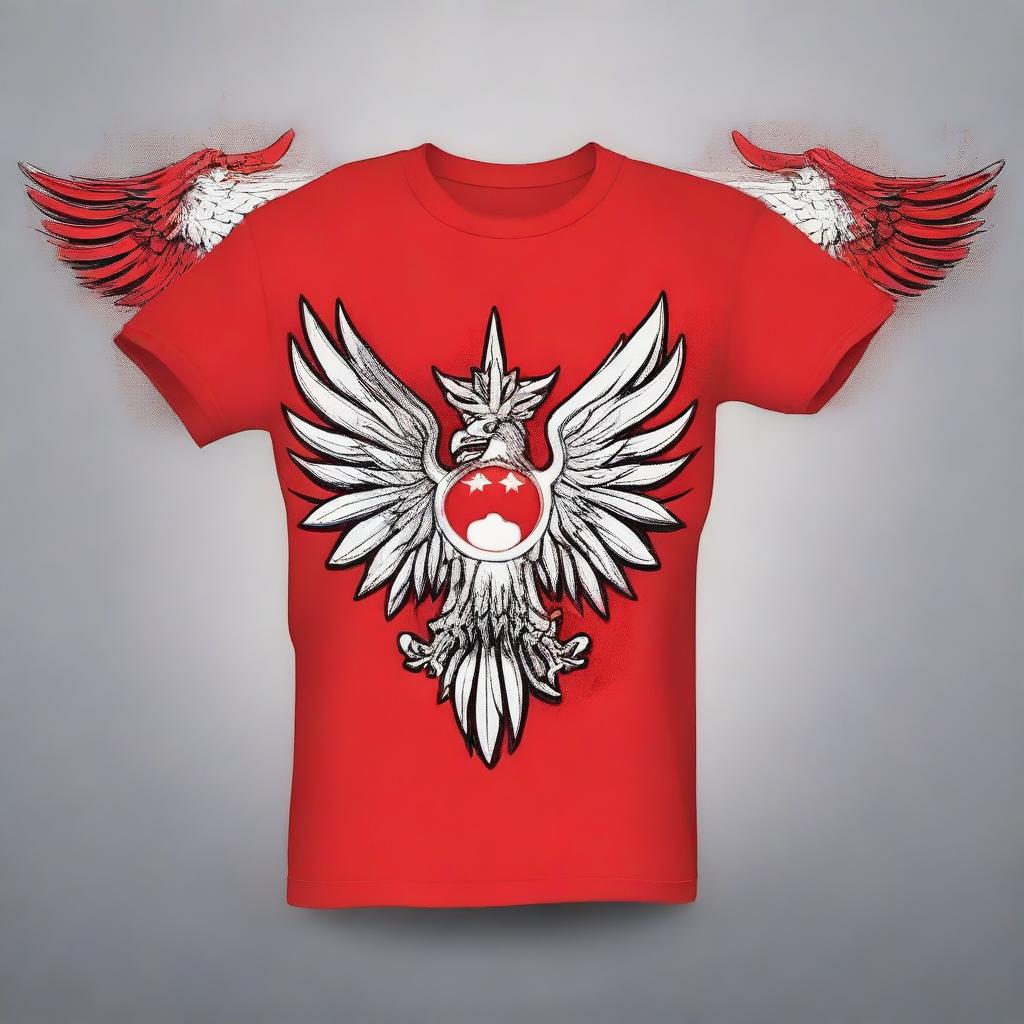 Create a t-shirt design themed around Indonesian Independence Day, 17th August 1945