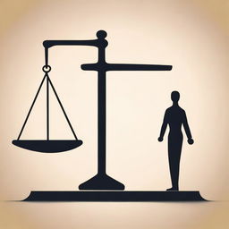 A person holding a scale in balance, with one side representing work and the other personal life