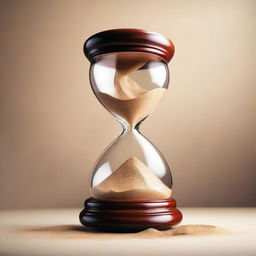 An hourglass with the sand forming a lightbulb as it flows down, symbolizing the effective use of time leading to brilliant ideas and innovation