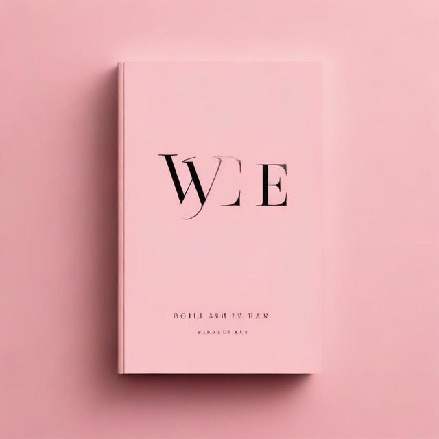 A very classy whitish pink book cover with a title in very big letters 'WE' and a subtitle 'A Girl More Prettier Than Herself' just below the title in small letters