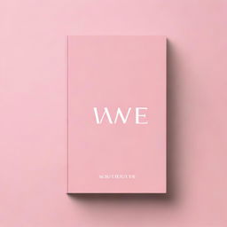 A very classy whitish pink book cover with a title in very big letters 'WE' and a subtitle 'A Girl More Prettier Than Herself' just below the title in small letters