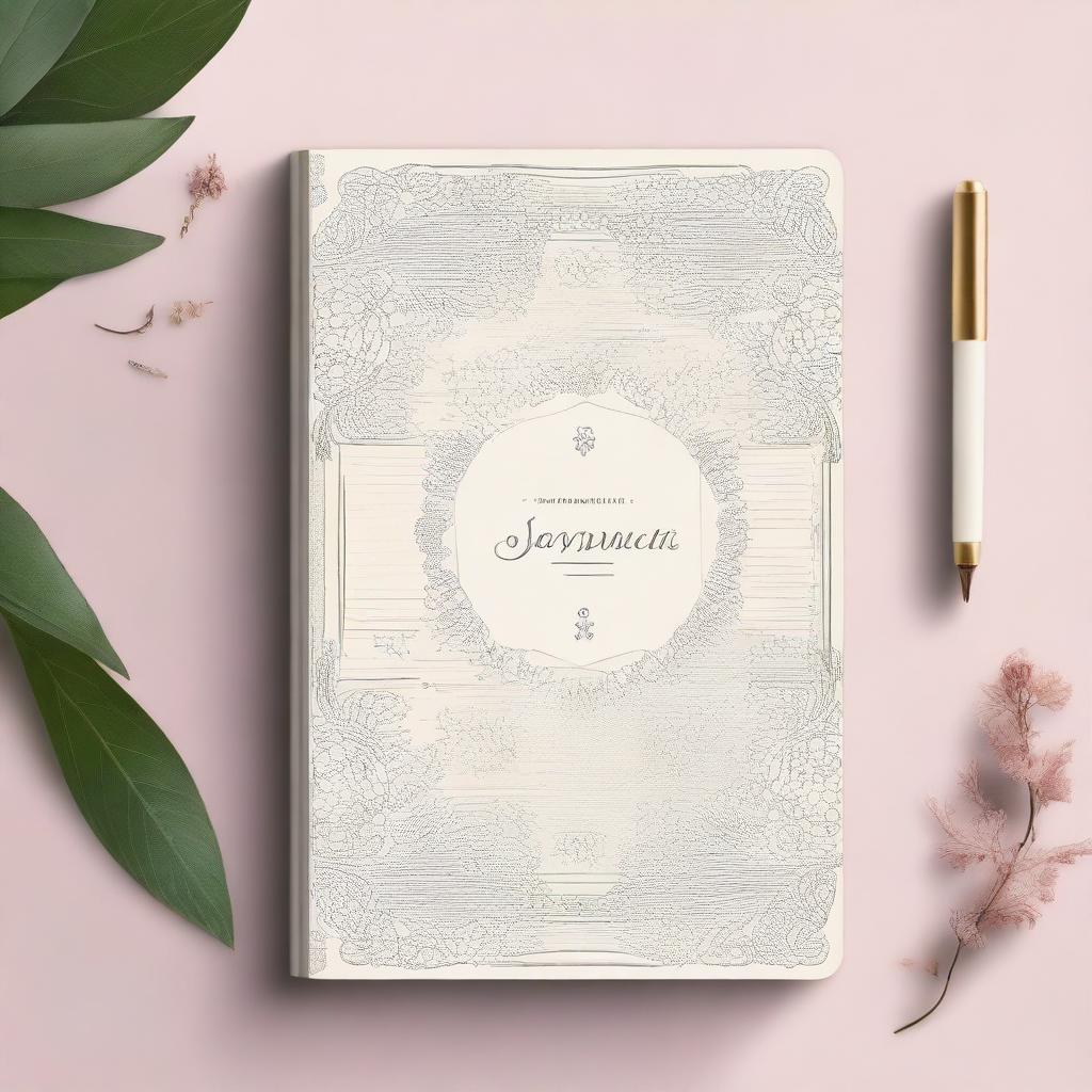 A beautifully designed journal cover featuring intricate patterns and elegant typography