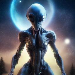 Create a detailed image of an alien creature