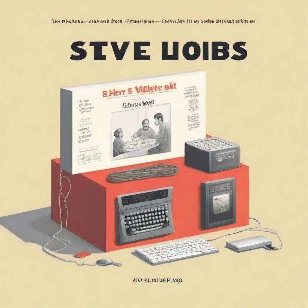 A detailed illustration depicting the story of how Steve Jobs and Steve Wozniak created Apple