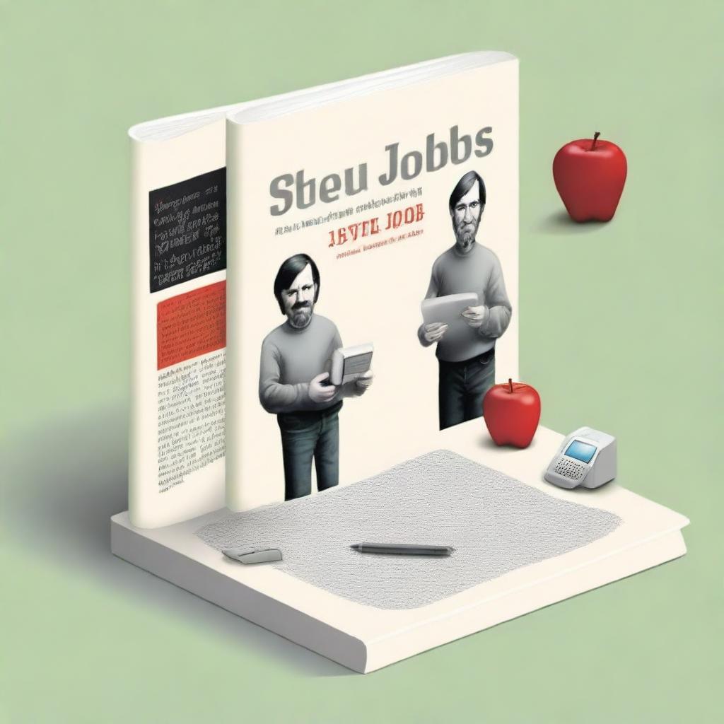 A detailed illustration depicting the story of how Steve Jobs and Steve Wozniak created Apple