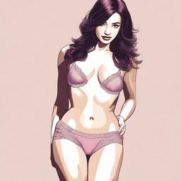 A tasteful and artistic depiction of a transgender individual wearing lingerie