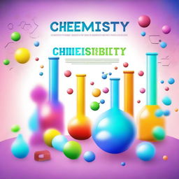 A vibrant and engaging cover page for a chemistry project