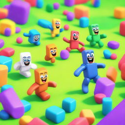 A vibrant and exciting thumbnail for the game Stumble Guys, featuring colorful and playful characters in action, with a dynamic background that captures the chaotic and fun nature of the game