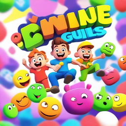 A vibrant and exciting thumbnail for the game Stumble Guys, featuring colorful and playful characters in action, with a dynamic background that captures the chaotic and fun nature of the game