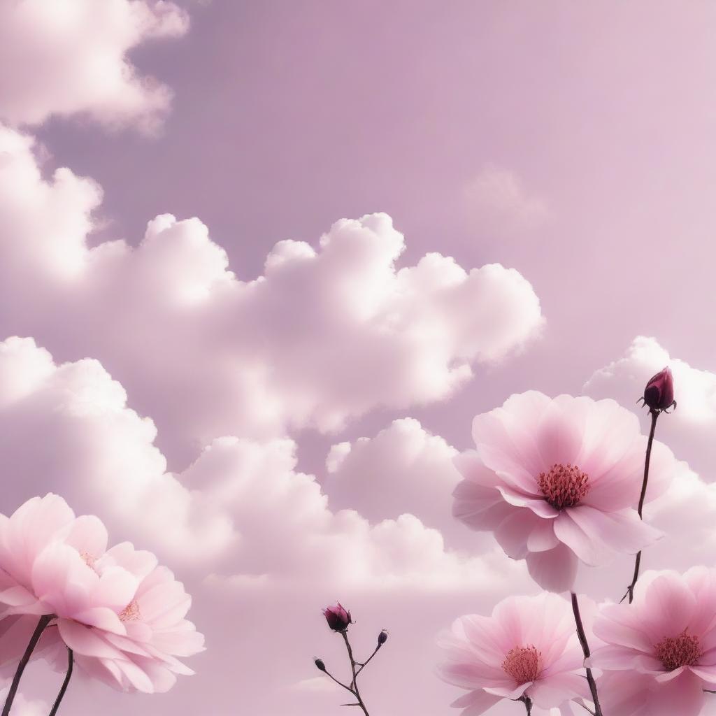 Create an image with an aesthetic pink theme