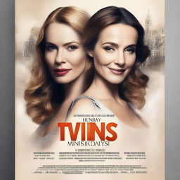 Create a movie poster with the title 'TWINS'