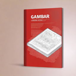 Create a book cover for a technical drawing book titled 'Gambar Teknik Listrik'