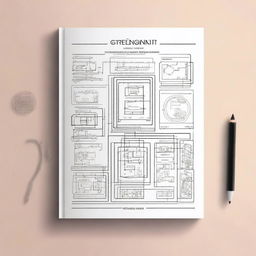 Create a book cover for a technical drawing book titled 'Gambar Teknik Listrik'