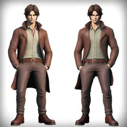 Create two images of Eren Marlowe, a character for a DnD campaign