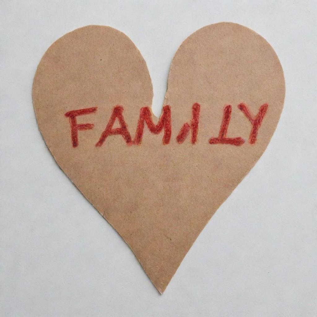 A broken heart mended with two Band-Aids crossing each other. One Band-Aid has the word 'family' written on it, and the other has 'Kathleen Lynn Barnes'.