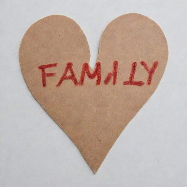 A broken heart mended with two Band-Aids crossing each other. One Band-Aid has the word 'family' written on it, and the other has 'Kathleen Lynn Barnes'.