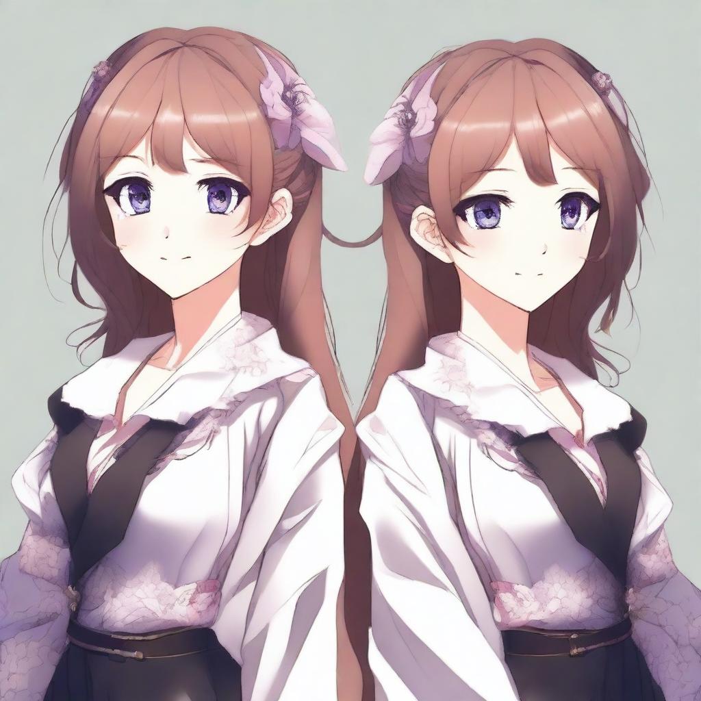 Create an anime-style waifu character inspired by the images provided