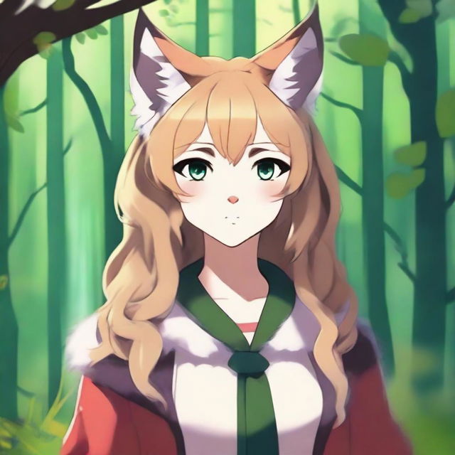 Create an anime-style waifu inspired by the Iberian Lynx