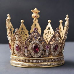 Create a detailed and ornate family crown with intricate designs and embellishments