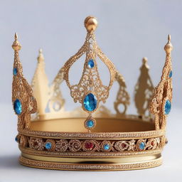 Create a detailed and ornate family crown with intricate designs and embellishments