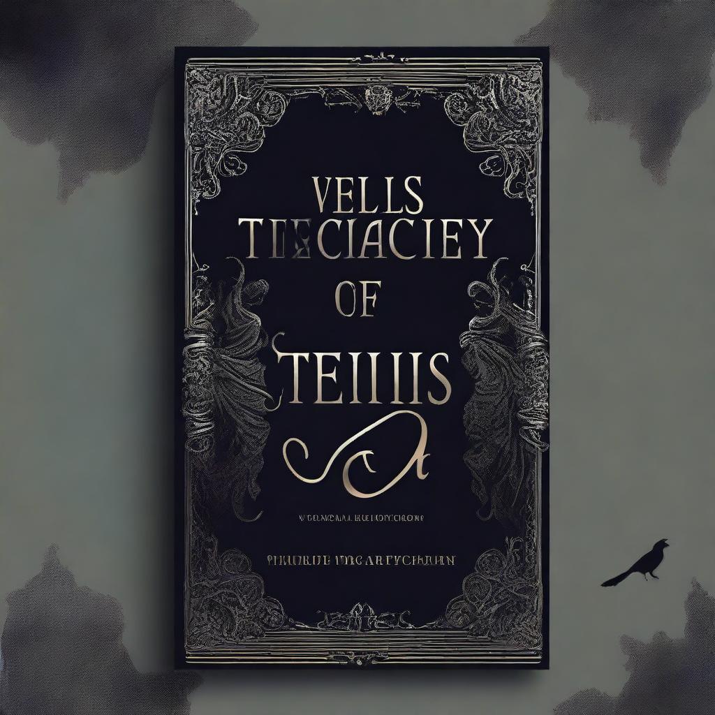 Design a book cover for a novel titled 'Veils of Treachery'