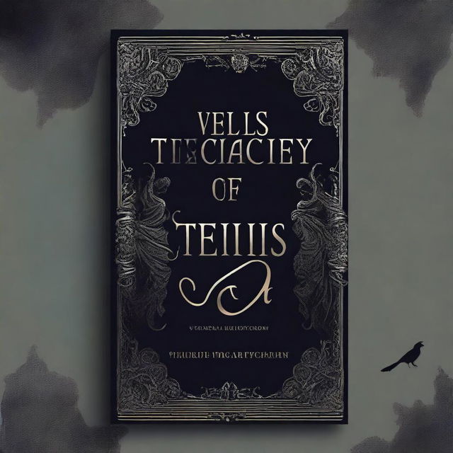 Design a book cover for a novel titled 'Veils of Treachery'