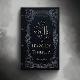 Design a book cover for a novel titled 'Veils of Treachery'