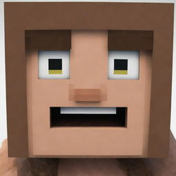 A Minecraft character skin with wide, surprised eyes and an open-mouthed expression of astonishment.