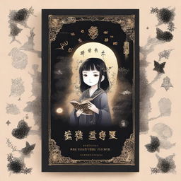 Design a book cover for the book entitled "黑巫师行为观察报告"