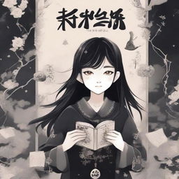 Design a book cover for the book entitled "黑巫师行为观察报告"