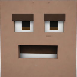 A Minecraft character skin with wide, surprised eyes and an open-mouthed expression of astonishment.