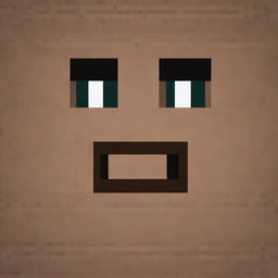 A pixelated Minecraft character skin, presenting expressive, blocky eyes wide in surprise and a square, open-mouthed look of astonishment indicative of the game's unique style.