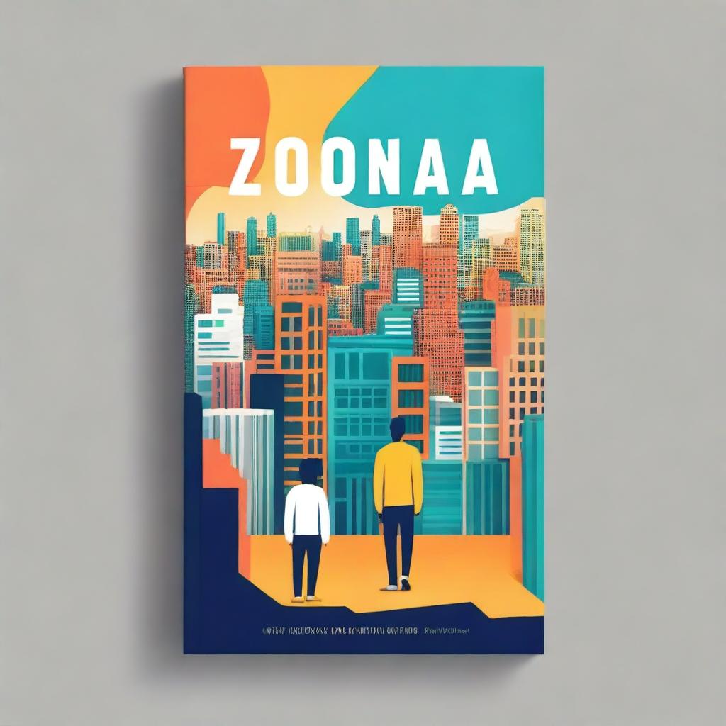 Design a book cover for the title 'Além da Zona'