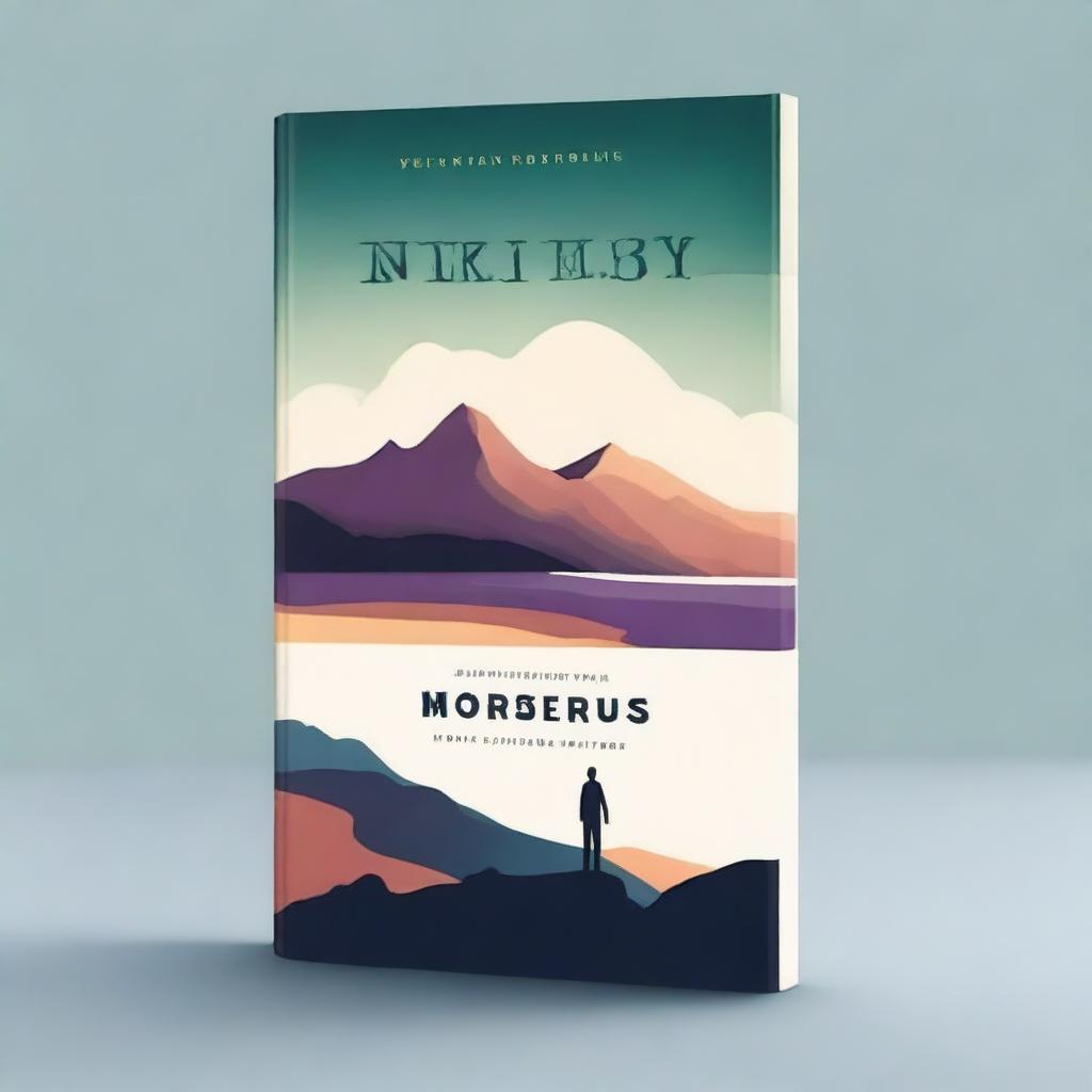 Create a captivating novel book cover featuring an intriguing landscape or an enigmatic character