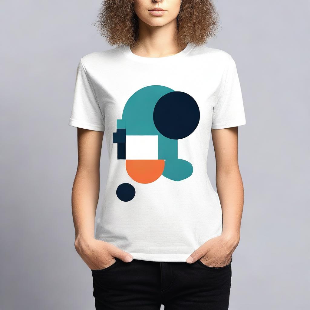 A stylish and modern t-shirt design featuring a minimalistic graphic