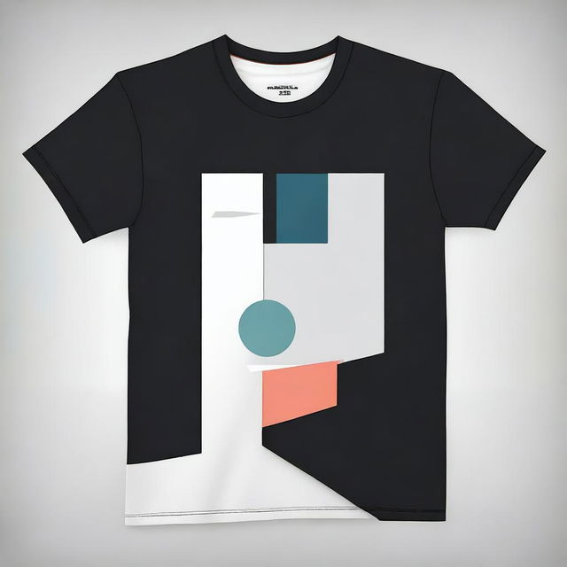 A stylish and modern t-shirt design featuring a minimalistic graphic