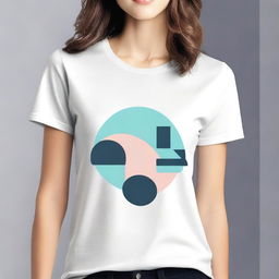 A stylish and modern t-shirt design featuring a minimalistic graphic