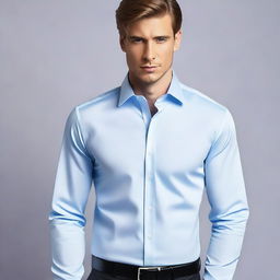 A detailed illustration of a stylish long sleeve shirt