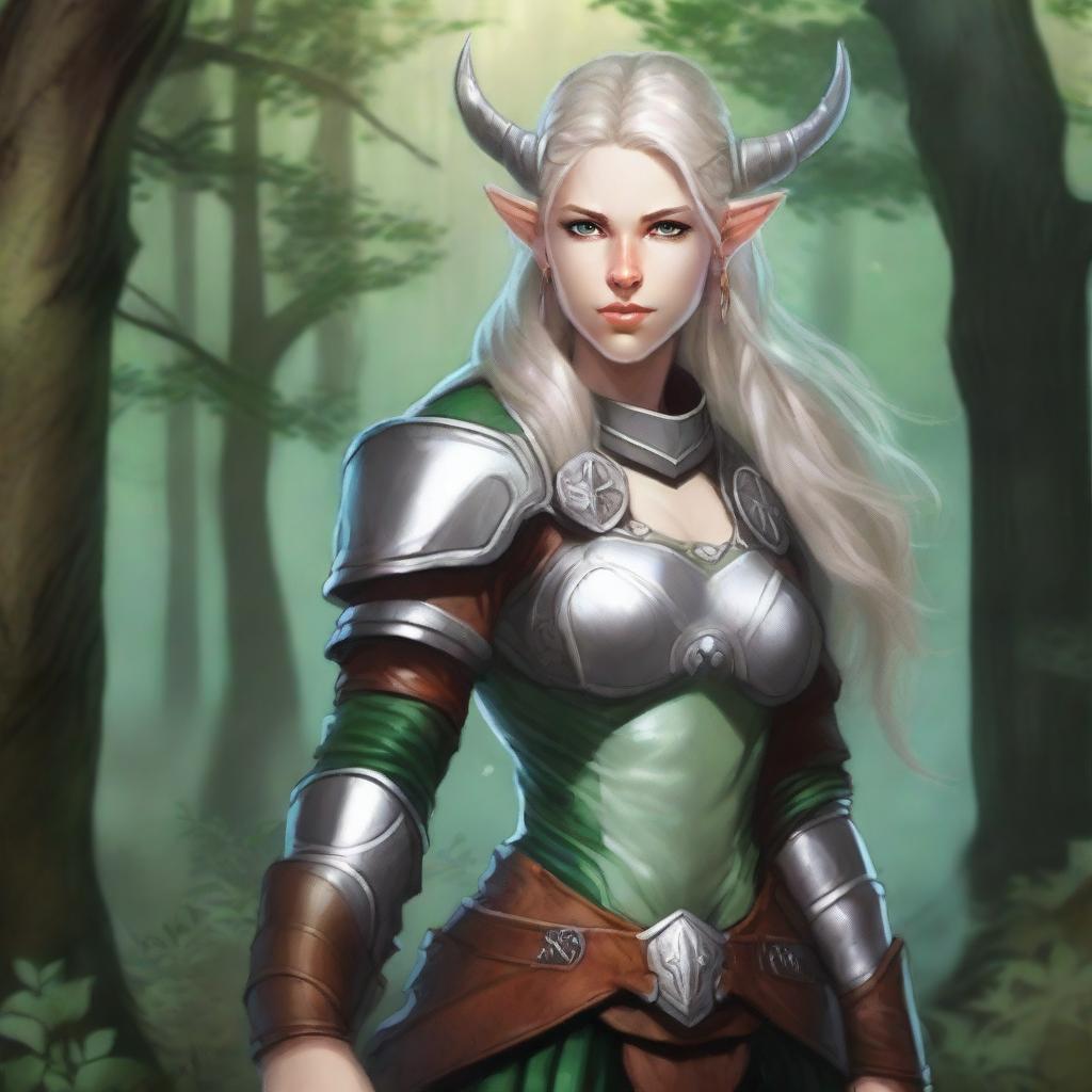 A stunning female Firbolg character in a Dungeons & Dragons 5e fantasy setting