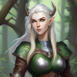 A stunning female Firbolg character in a Dungeons & Dragons 5e fantasy setting