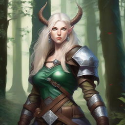 A stunning female Firbolg character in a Dungeons & Dragons 5e fantasy setting